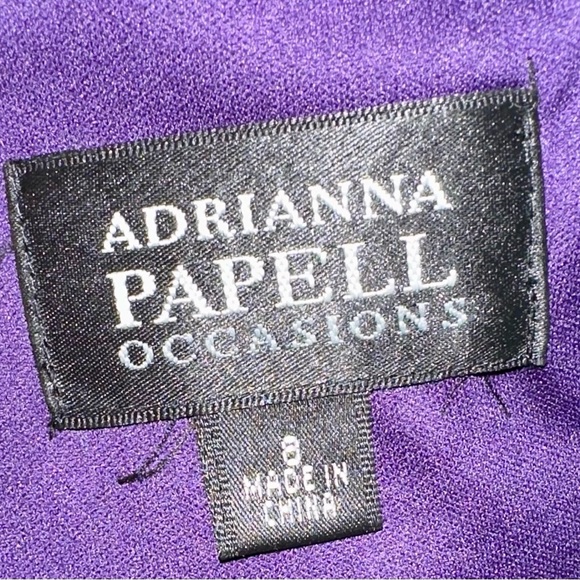 Adrianna Papell Occasions long gown in purple, size 8. - Picture 10 of 10